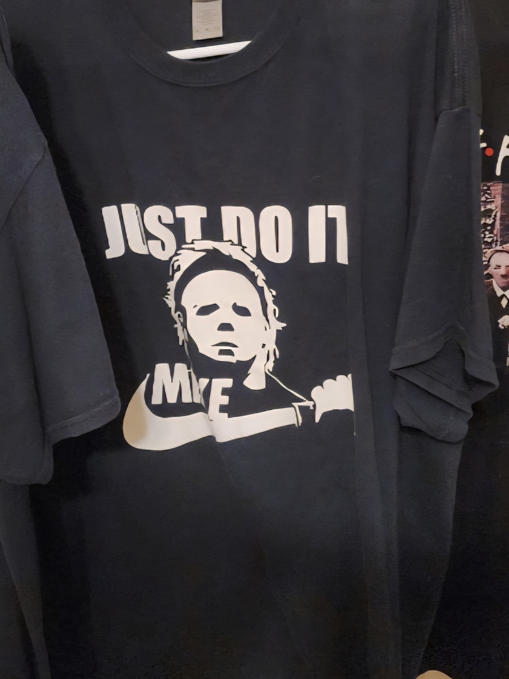 Michael Myers Graphic T-shirt "Just Do It Like Mike" Pun Horror Movie/Halloween